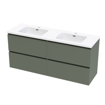 Pinnacle Ridge 1500DB 4 Drawer Wall Vanity in Green Slate