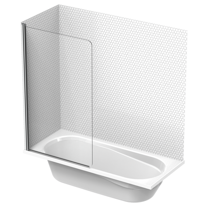 Pacific Swing Panel Tiled Wall Shower over Bath