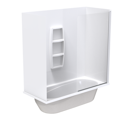 Pacific Swing Panel Acrylic Wall Shower over Bath