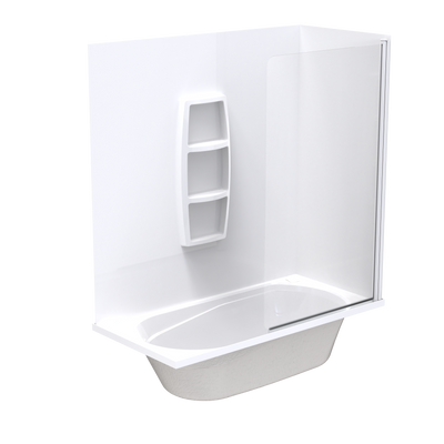 Pacific Swing Panel Acrylic Wall Shower over Bath