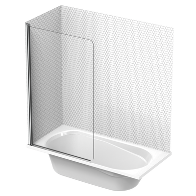 Pacific Swing Panel Tiled Wall Shower over Bath