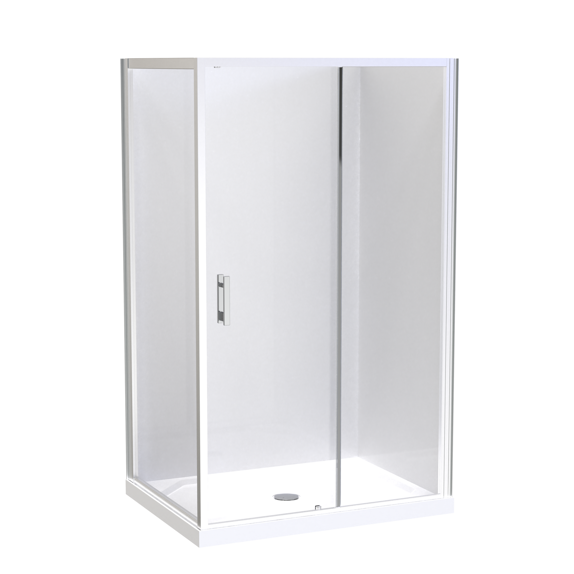 Luna Rectangle 2 Sided Sliding Door Shower