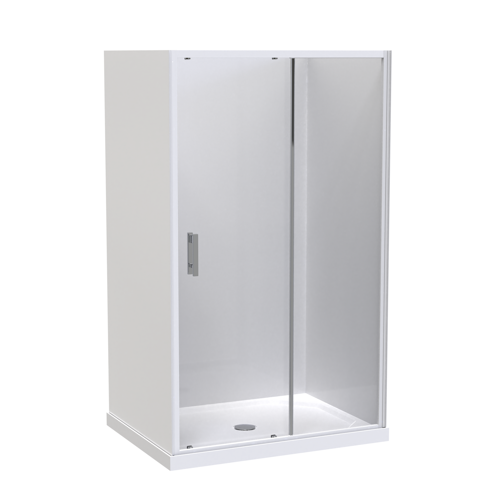 Luna Rectangle 3 Sided Sliding Door Shower