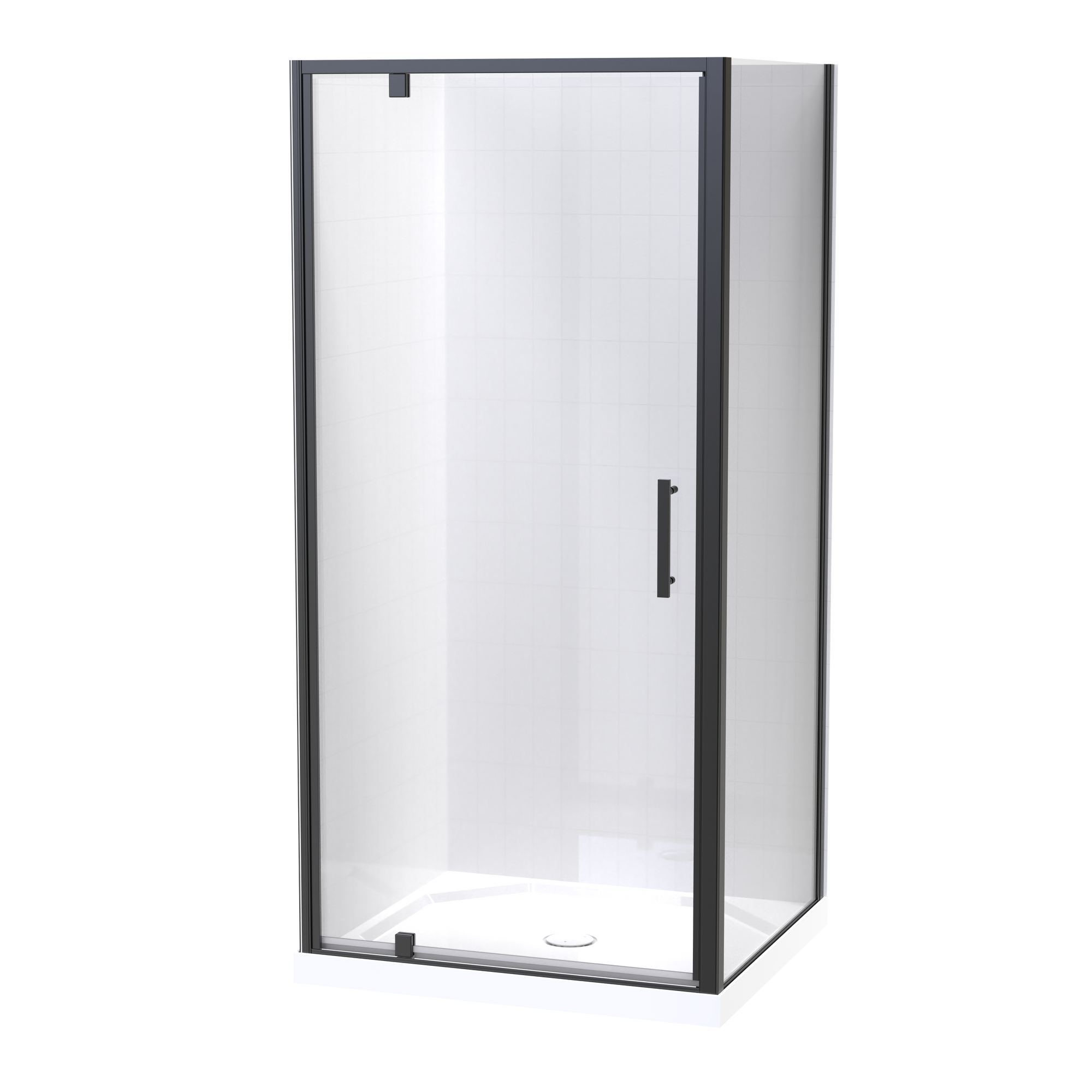 Millennium Rectangle 2 Sided Pivot Door Shower for Tiled Walls