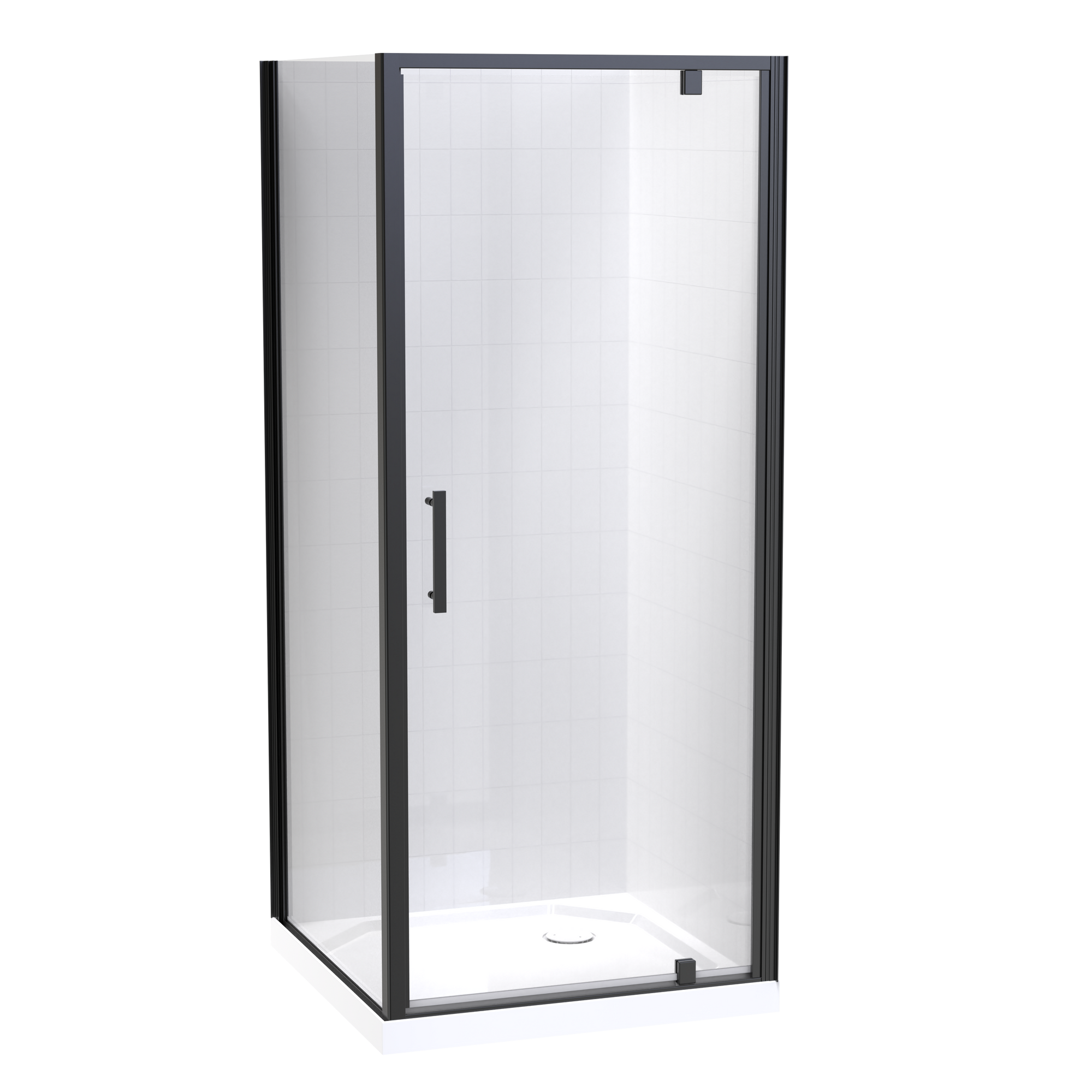 Millennium Square 2 Sided Pivot Door Shower for Tiled Walls
