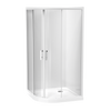 Pacific Round 2 Sided Sliding Door Acrylic Wall Shower