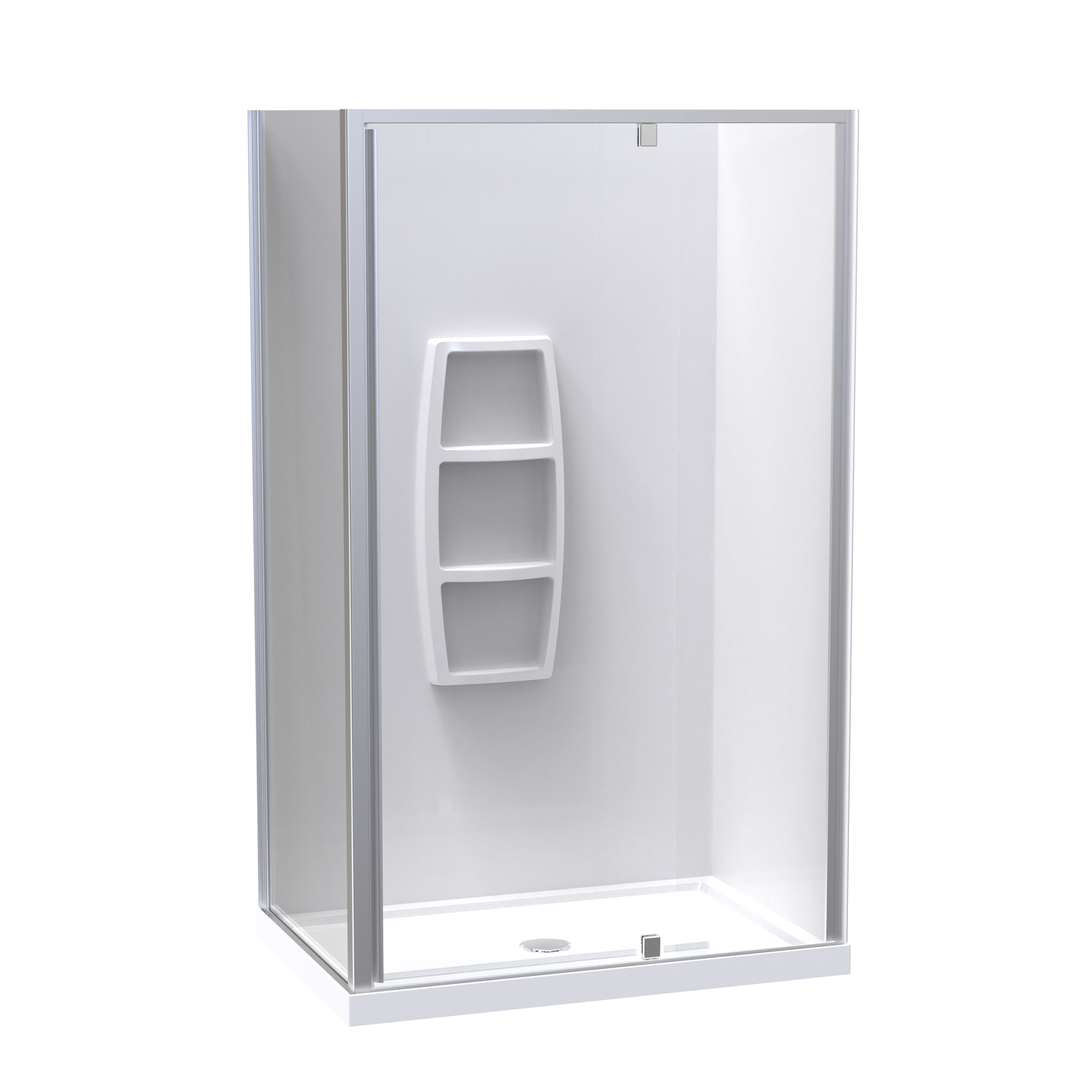 Sierra 800x1200 2 Sided Pivot Door Acrylic Wall Shower