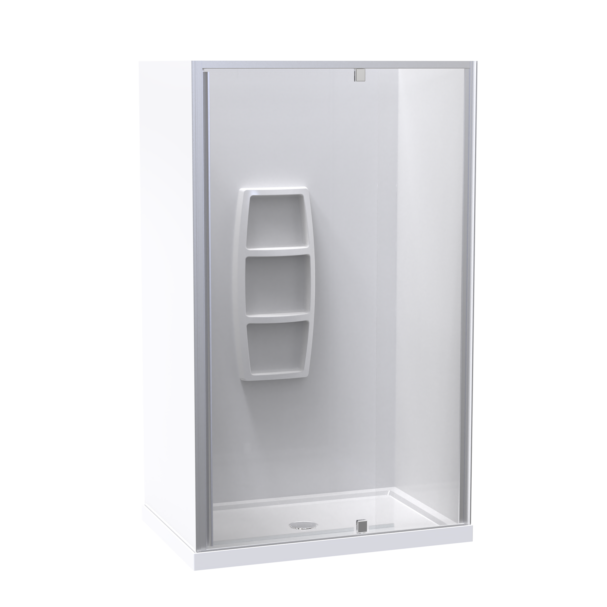 Sierra 800x1200 3 Sided Pivot Door Acrylic Wall Shower