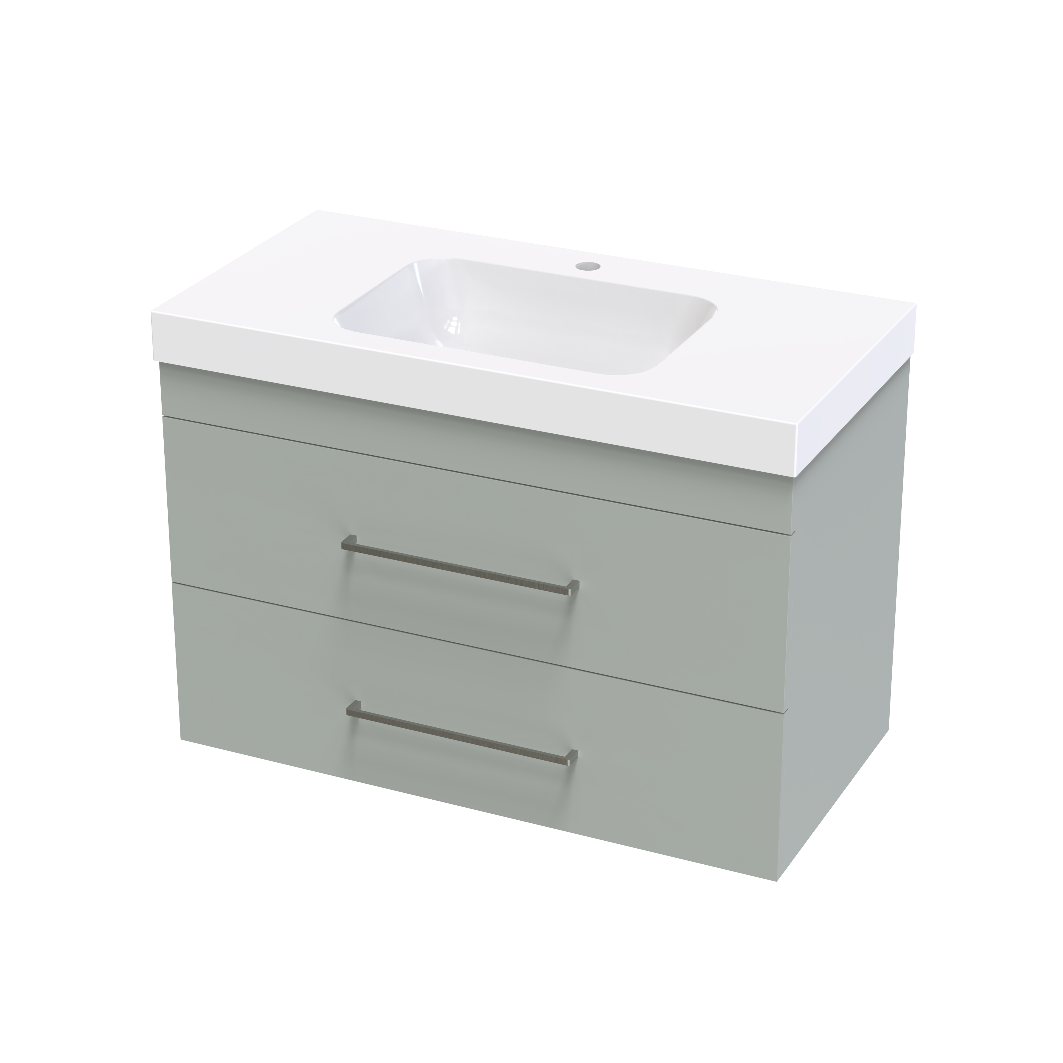 Cashmere Bolero 900 Double Drawer Wall Vanity