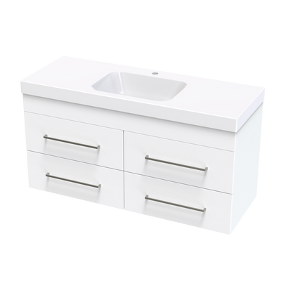 Cashmere Bolero 1200 4 Drawer Wall Vanity