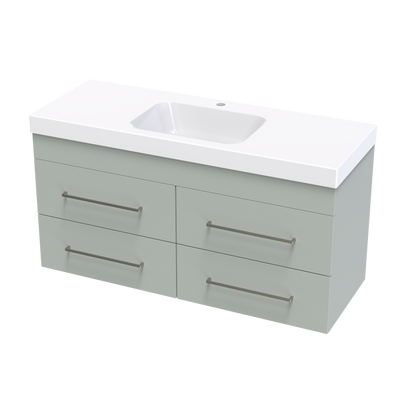 Cashmere Bolero 1200 4 Drawer Wall Vanity