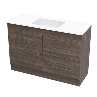 Cashmere Grove 1200 4 Drawer Floor Vanity