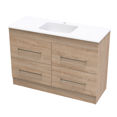 Cashmere Grove 1200 4 Drawer Floor Vanity