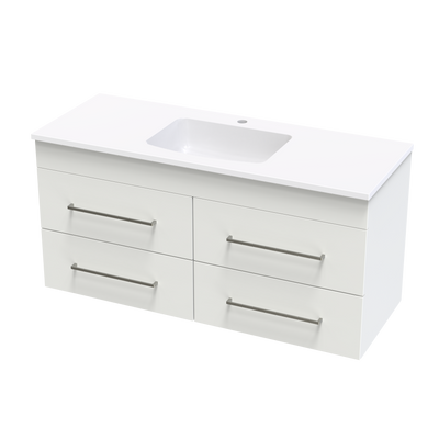 Cashmere Grove 1200 4 Drawer Wall Vanity
