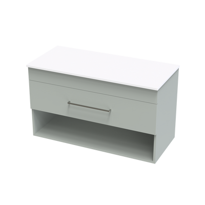 Cashmere Pro 1000 Drawer Open Shelf Wall Vanity