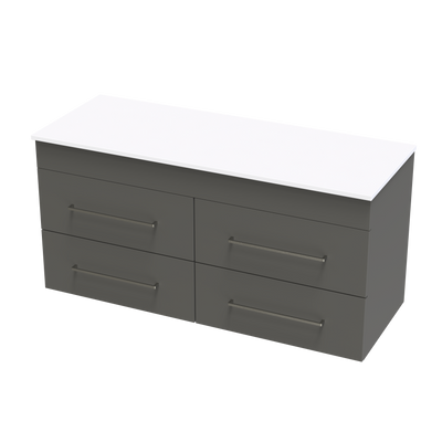 Cashmere Pro 1200 4 Drawer Wall Vanity