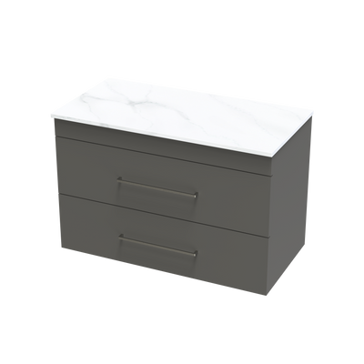 Cashmere Pro Arctic 900 Double Drawer Wall Vanity