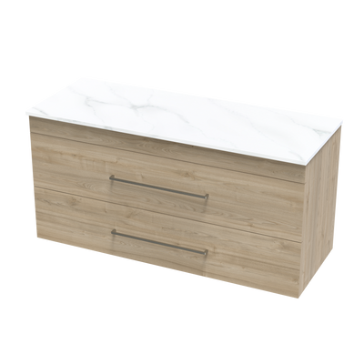 Cashmere Pro Arctic 1200 Double Bowl Double Drawer Wall Vanity