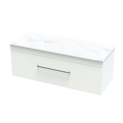 Cashmere Pro Arctic 1200 Double Bowl Single Drawer Wall Vanity