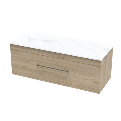 Cashmere Pro Arctic 1200 Double Bowl Single Drawer Wall Vanity
