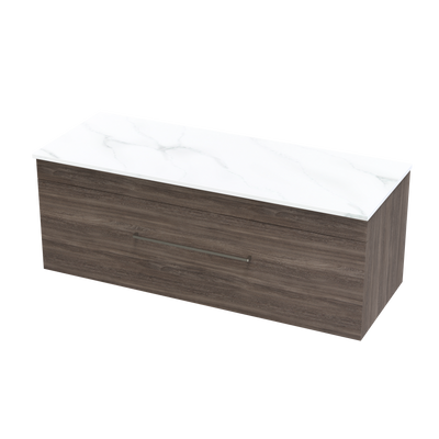 Cashmere Pro Arctic 1200 Double Bowl Single Drawer Wall Vanity