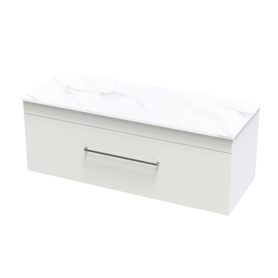 Cashmere Pro Arctic 1200 Double Bowl Single Drawer Wall Vanity