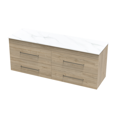 Cashmere Pro Arctic 1500 Double Bowl Double Drawer Wall Vanity