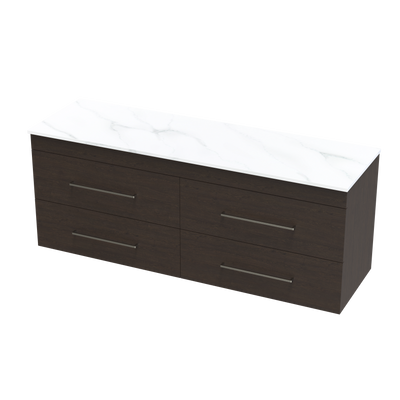 Cashmere Pro Arctic 1500 Double Bowl Double Drawer Wall Vanity
