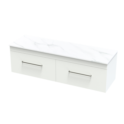Cashmere Pro Arctic 1500 Double Bowl Single Drawer Wall Vanity
