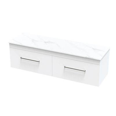 Cashmere Pro Arctic 1500 Double Bowl Single Drawer Wall Vanity