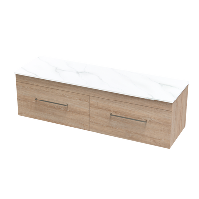 Cashmere Pro Arctic 1500 Double Bowl Single Drawer Wall Vanity