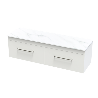 Cashmere Pro Arctic 1500 Double Bowl Single Drawer Wall Vanity