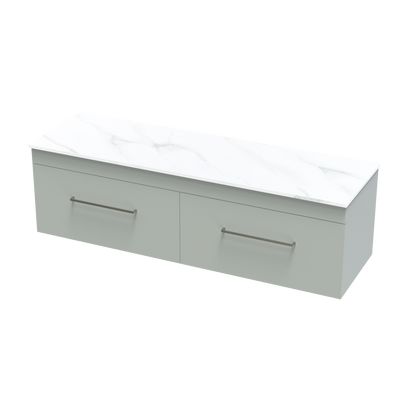 Cashmere Pro Arctic 1500 Double Bowl Single Drawer Wall Vanity
