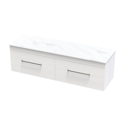 Cashmere Pro Arctic 1500 Double Bowl Single Drawer Wall Vanity