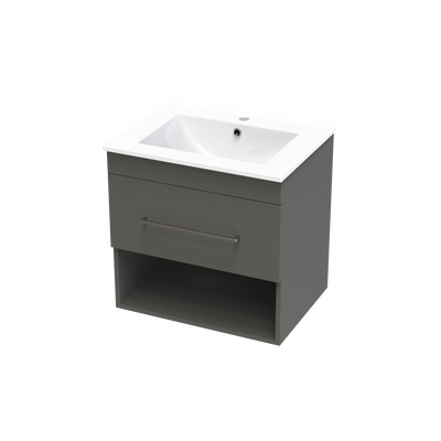 Cashmere Valley 600 Drawer Open Shelf Wall Vanity