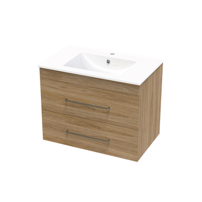 Cashmere Double Drawer 750mm Wall Hung Vanity