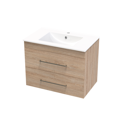 Cashmere Double Drawer 750mm Wall Hung Vanity