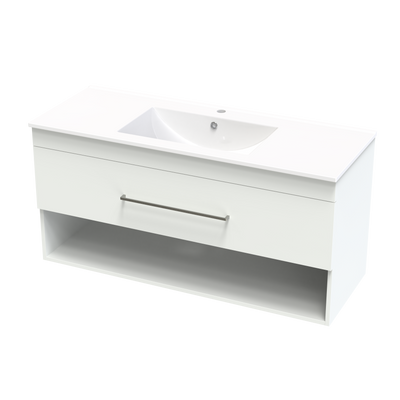 Cashmere Drawer Open Shelf 1200mm Wall Hung Vanity