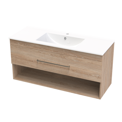 Cashmere Drawer Open Shelf 1200mm Wall Hung Vanity