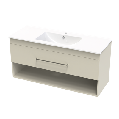 Cashmere Drawer Open Shelf 1200mm Wall Hung Vanity