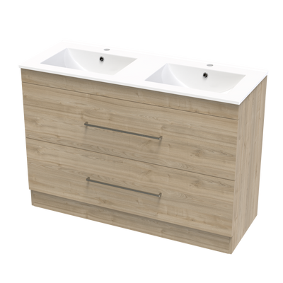 Cashmere Valley 1200 Double Bowl Double Drawer Floor Vanity