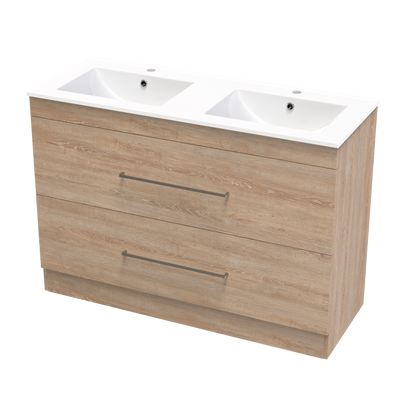 Cashmere Valley 1200 Double Bowl Double Drawer Floor Vanity