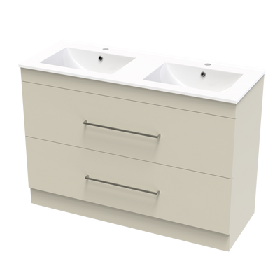 Cashmere Valley 1200 Double Bowl Double Drawer Floor Vanity