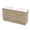 Cashmere Valley 1500 Double Bowl Double Drawer Floor Vanity