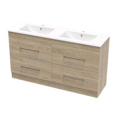 Cashmere Valley 1500 Double Bowl Double Drawer Floor Vanity