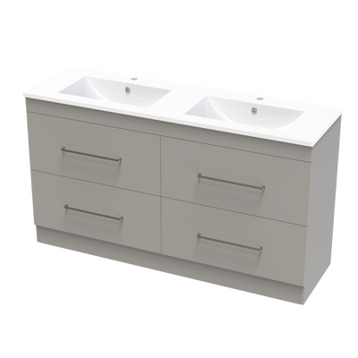 Cashmere Valley 1500 Double Bowl Double Drawer Floor Vanity