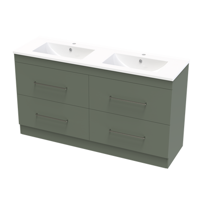 Cashmere Valley 1500 Double Bowl Double Drawer Floor Vanity