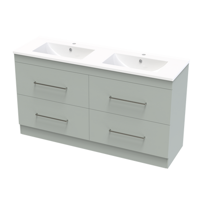 Cashmere Valley 1500 Double Bowl Double Drawer Floor Vanity