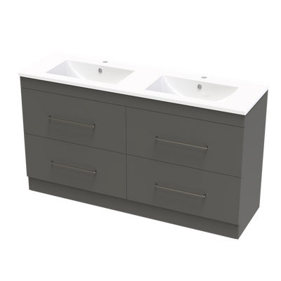 Cashmere Valley 1500 Double Bowl Double Drawer Floor Vanity