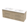 Cashmere Double Drawers 1500mm Double Bowl Wall Hung Vanity